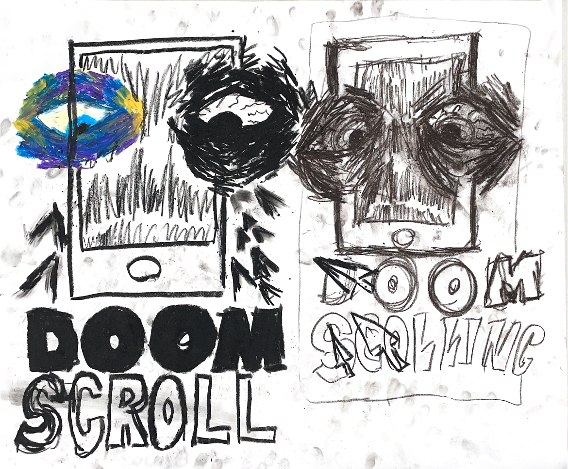 Doom Scroll Poster Process